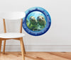 Friendly Manatees | Cartoon Porthole Window Wall Decal
