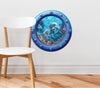 Dolphins 2 | Cartoon Porthole Window Wall Decal