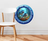 Baby Sharks 2 | Cartoon Porthole Window Wall Decal