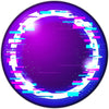 Decal Neon Techno Glitch Bass Drum Head Skin Decal - Graphic Drumhead Sticker for Drum Kit Customization - Durable, Easy Apply - Made in USA