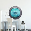 PortScape Great White Shark in Shallow Water | Ocean Porthole Window Wall Decal