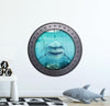 PortScape Great White Shark in Shallow Water | Ocean Porthole Window Wall Decal