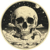 Decal Astrological Skull Bass Drum Head Skin Decal - Graphic Drumhead Sticker for Drum Kit Customization - Durable, Easy Apply - Made in USA