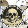 Decal Astrological Skull Bass Drum Head Skin Decal - Graphic Drumhead Sticker for Drum Kit Customization - Durable, Easy Apply - Made in USA