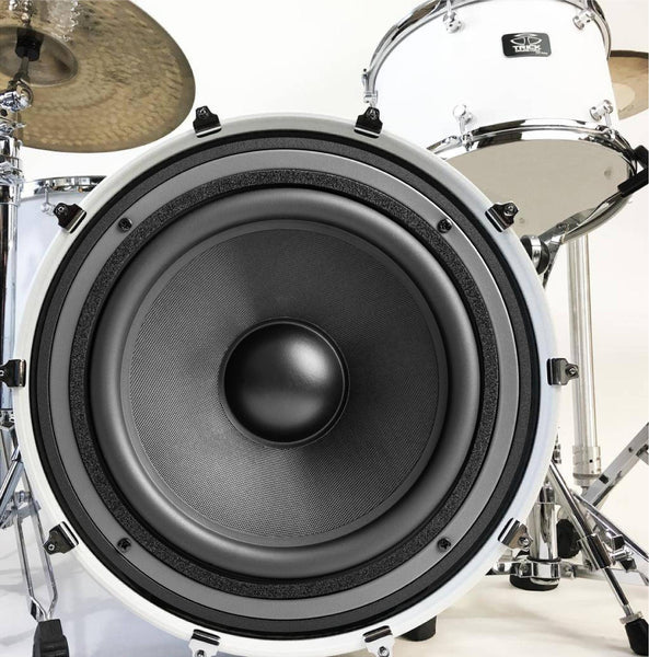 Decal Subwoofer Bass Drum Head Skin Decal - Graphic Drumhead Sticker for Drum Kit Customization - Durable, Easy Apply - Made in USA