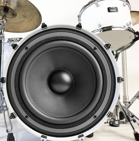 Decal Subwoofer Bass Drum Head Skin Decal - Graphic Drumhead Sticker for Drum Kit Customization - Durable, Easy Apply - Made in USA