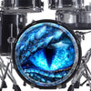 Decal Ice Dragons Eye Bass Drum Head Skin Decal - Graphic Drumhead Sticker for Drum Kit Customization - Durable, Easy Apply - Made in USA