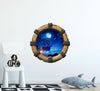 Ship In Moonlight | Pirate Ship Porthole Window Decal