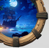 Ship In Moonlight | Pirate Ship Porthole Window Decal