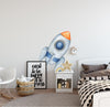 Watercolor Rocket Space Wall Decal