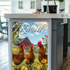 Farmhouse Chicken Wall Decal – Protective Trash Can Backing with Adorable Farm Chickens – Durable Vinyl Wall Protector Kitchen Laundry Room