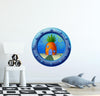 Pineapple House | Cartoon Porthole Window Wall Decal