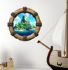Pirate Island | Pirate Ship Porthole Window Wall Decal