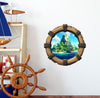 Pirate Island | Pirate Ship Porthole Window Wall Decal
