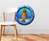 Pineapple House | Cartoon Porthole Window Wall Decal