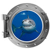 PortScape Shark 1 | Ocean Porthole Window Wall Decal