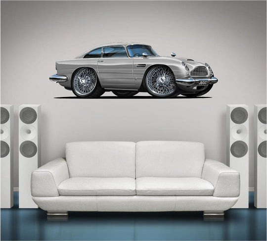 Aston Martin 007 1963 DB5 Classic Car Wall Decal