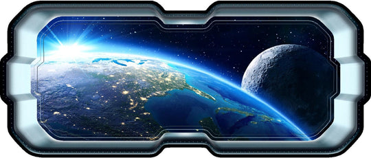 Earth & Moon 2 | SpaceScape Window Wall Decal