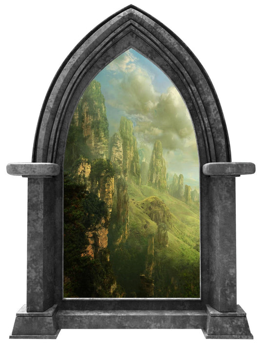 CastleScape Rock Towers 1 | Castle Window Wall Decal