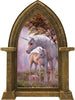 CastleScape Unicorn with Baby | Castle Window Wall Decal