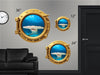 PortScape Hammer Head 2 | Ocean Porthole Window Wall Decal