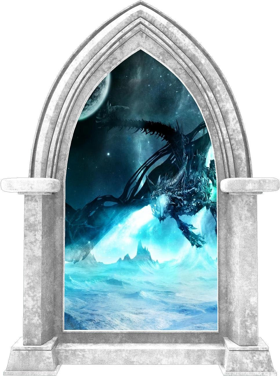 CastleScape Ice Dragon 1 | Castle Window Wall Decal