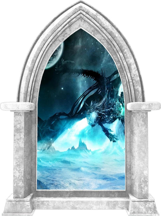 CastleScape Ice Dragon 1 | Castle Window Wall Decal