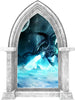 CastleScape Ice Dragon 1 | Castle Window Wall Decal