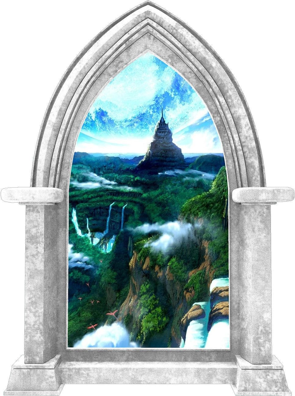 CastleScape Distant Kingdom 1 | Castle Window Wall Decal