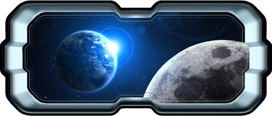 Earth & Moon 1 | SpaceScape Window Wall Decal