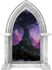 CastleScape Elf Tree Village 2 | Castle Window Wall Decal